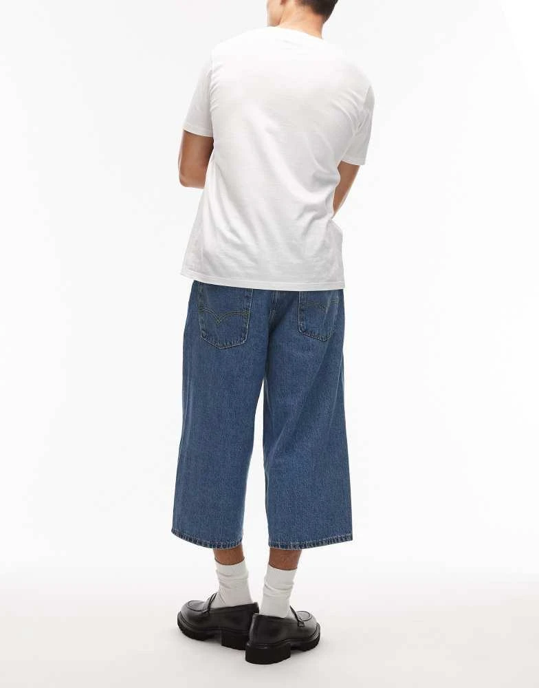 Levi's Levi's baggy 3/4 denim jorts in mid wash 2