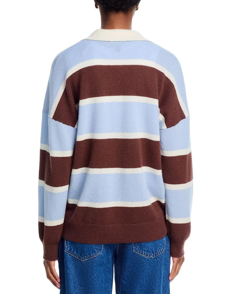AQUA AQUA 100% Cashmere Striped Rugby Sweater - Exclusive 3
