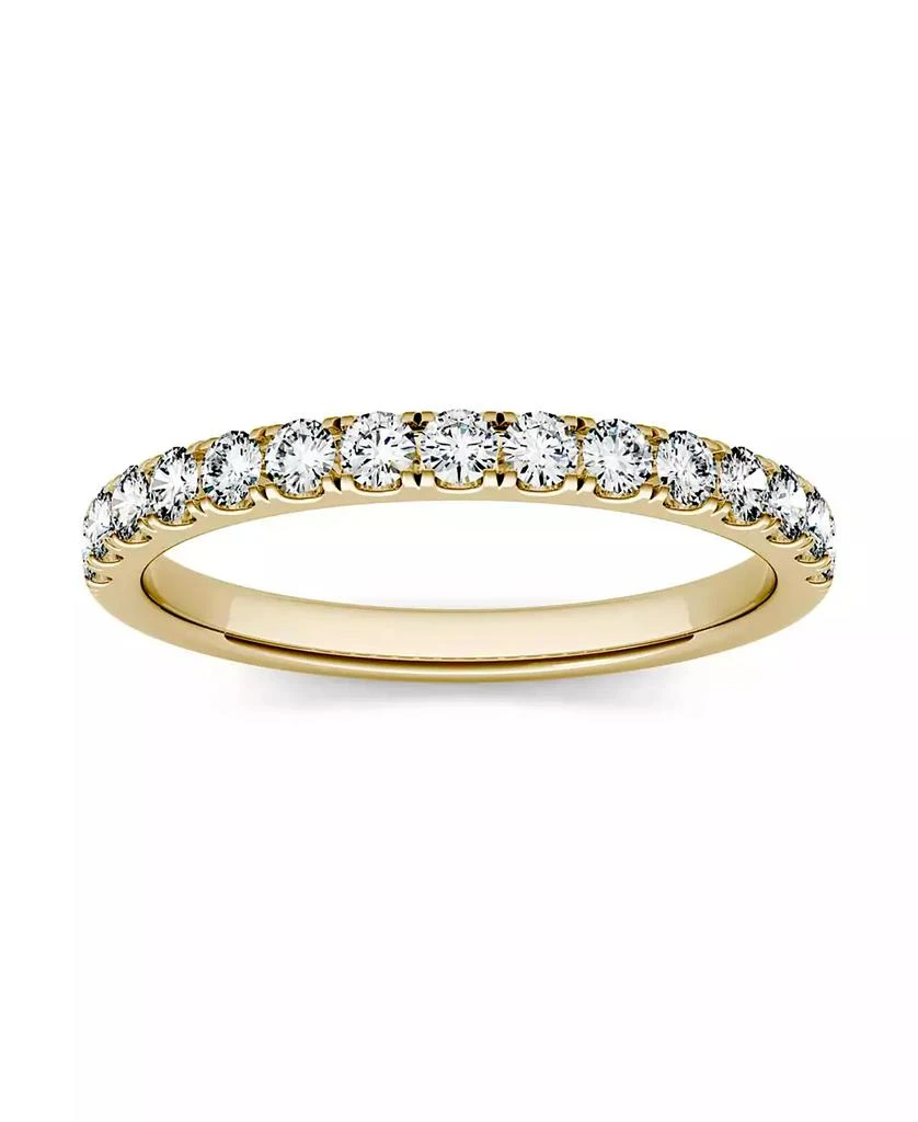Charles & Colvard Moissanite Wedding Band (3/8 ct. t.w. Diamond Equivalent) in 14k White or Yellow Gold 4