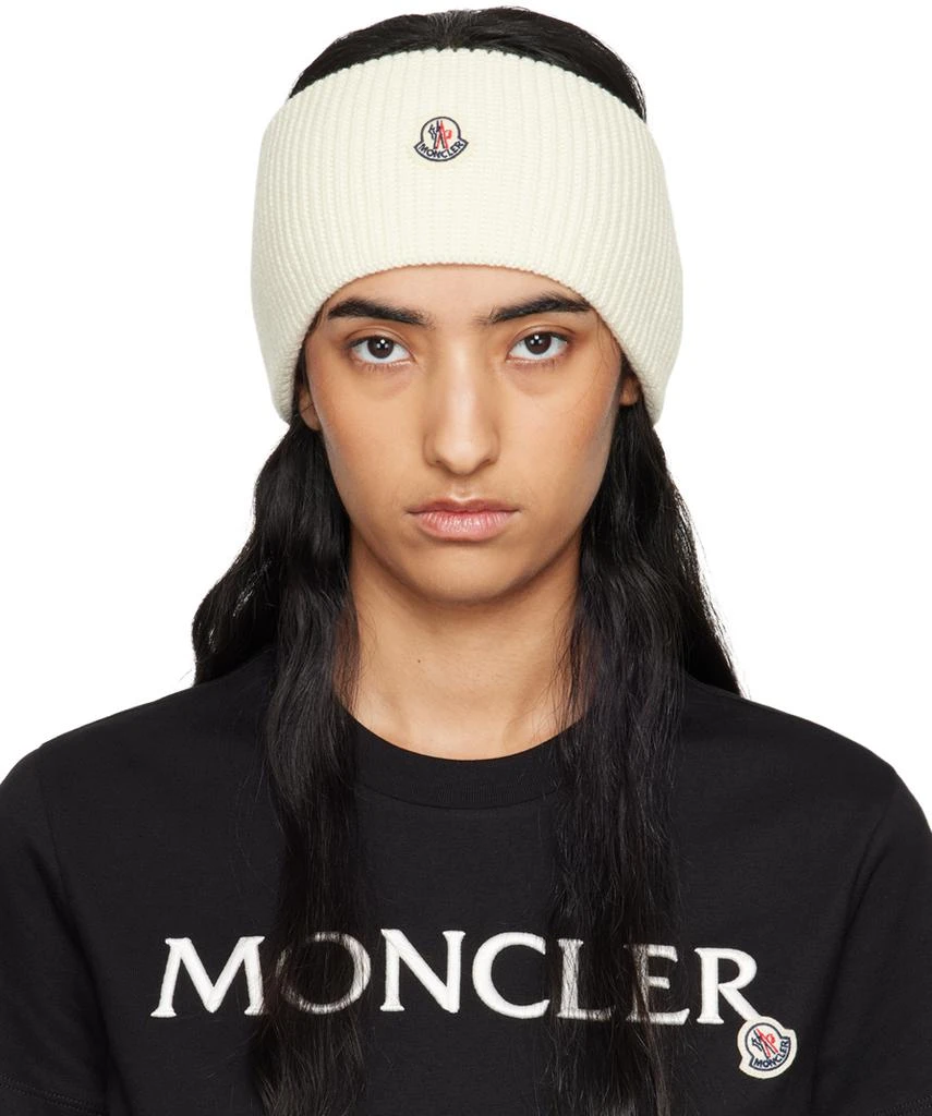 Moncler Off-White Wool Headband 1