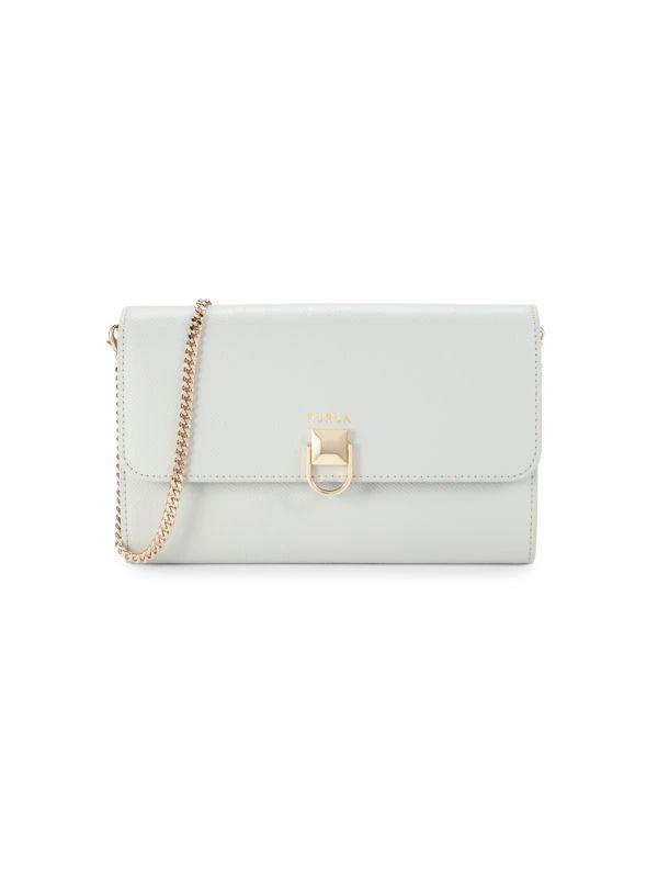Furla Logo Leather Wallet On Chain 1
