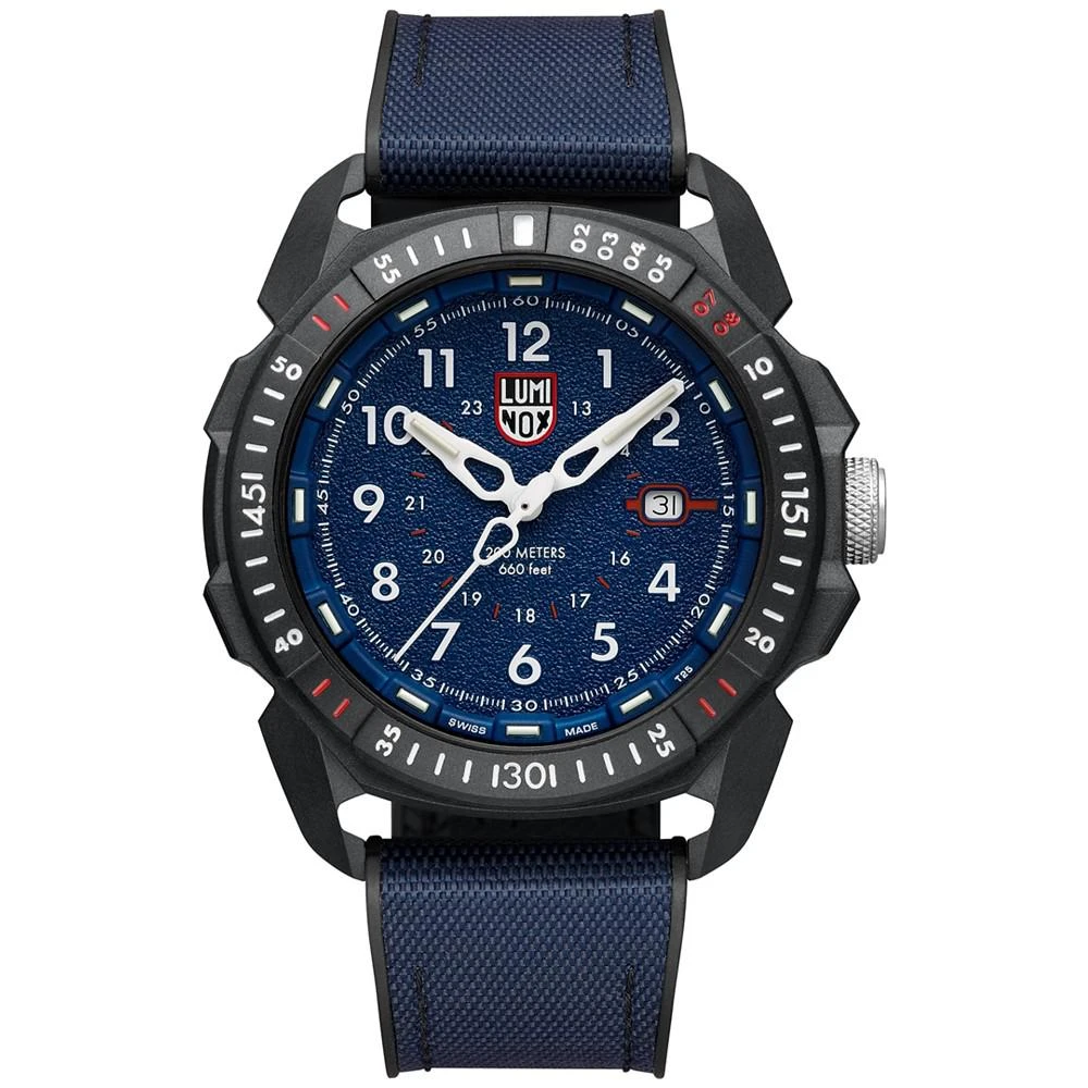 Luminox Men's Swiss Official ICE-SAR ARCTIC Outdoor Adventure Blue Rubber & Textile Strap Watch 46mm