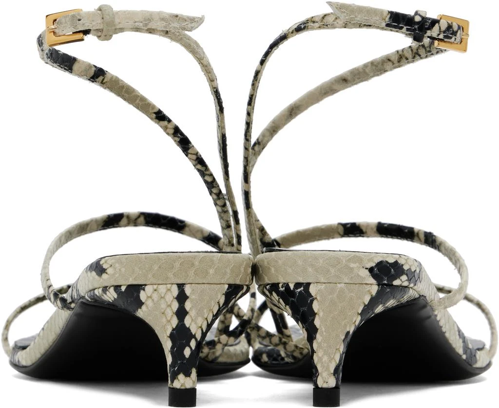 Khaite Beige Loop Kitten Heeled Sandals 2