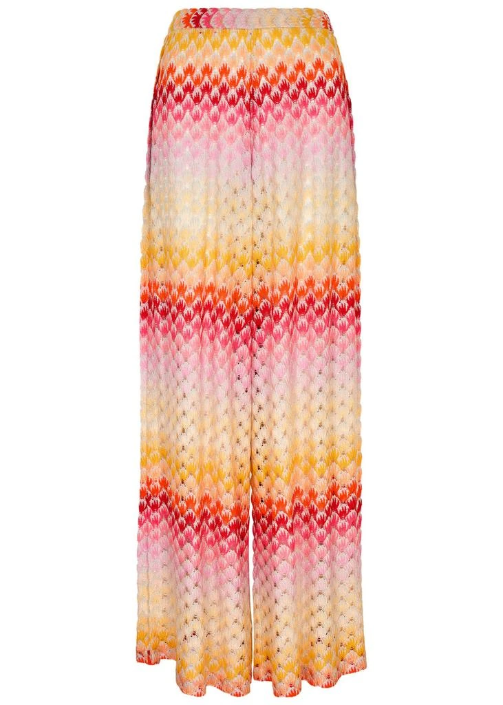 MISSONI Zigzag wide-leg fine-knit trousers 1