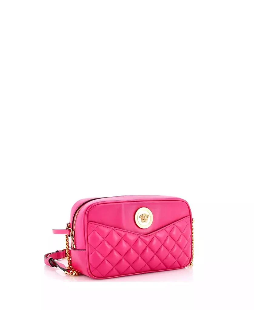 Pre-Owned Versace Medium Medusa Icon Front Slip Pocket Camera Bag Quilted Leather 2