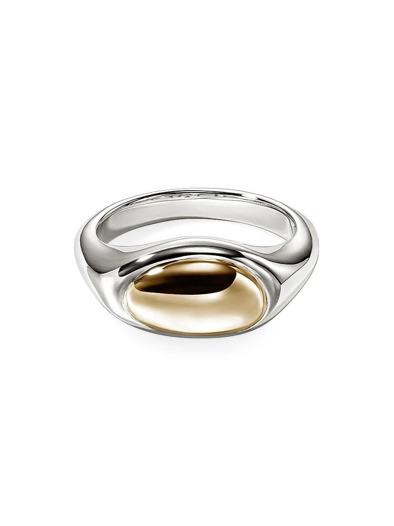 John Hardy Pebble 14K Yellow Gold & Sterling Silver Ring 3