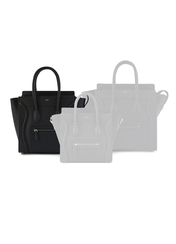 CELINE Micro luggage handbag in drummed calfskin 4