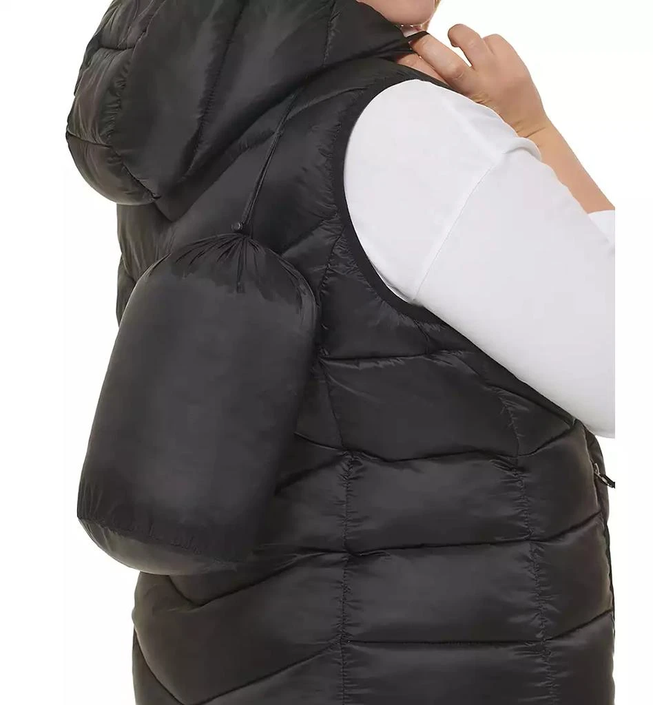 Charter Club Plus Size Packable Hooded Puffer Vest, Created for Macy's 4