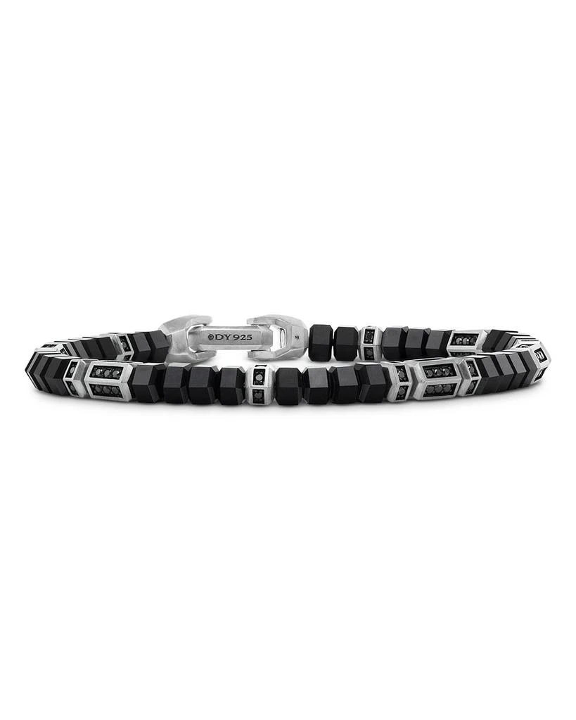 David Yurman Hex Bead Bracelet with Black Onyx Pavé Black Diamonds 1