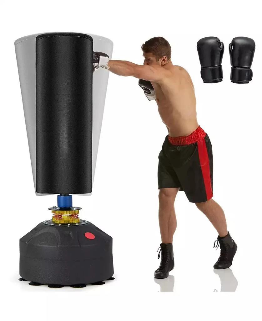 SUGIFT Freestanding Punching Bag Kickboxing Bag with Stand and Suction Cup Base