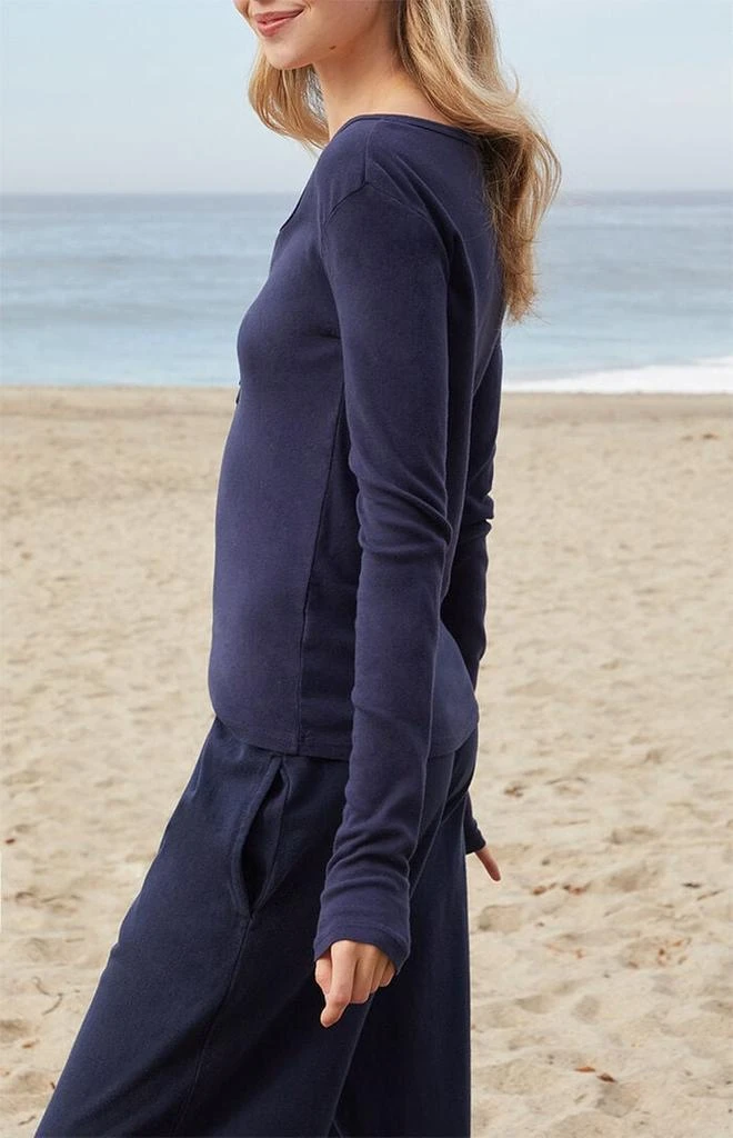 John Galt Navy Zelly Long Sleeve Top 3