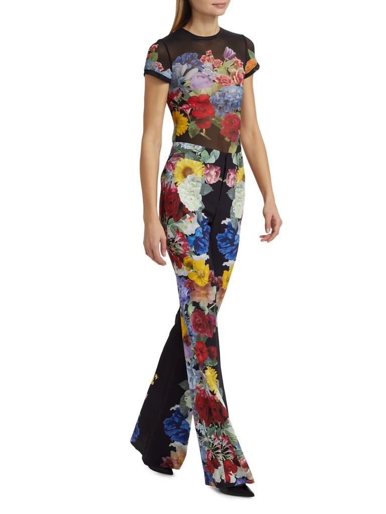 Alice + Olivia Andrew Floral Boot-Cut Slim Pants 2