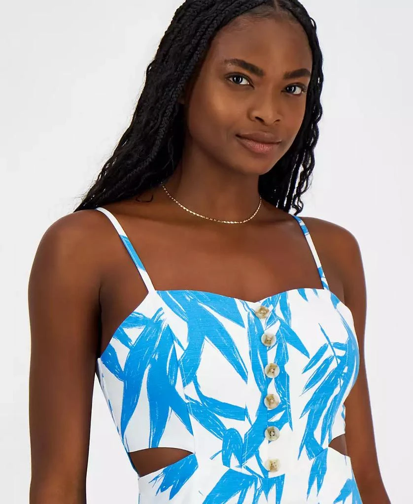 Bar III Women's Printed Sleeveless Button-Front Jumpsuit, Exclusively at Macy's 3