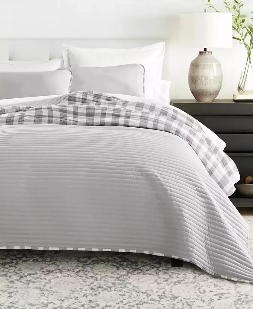 IENJOY HOME Watercolor Plaid Reversible 3-Pc. Quilt Set 3