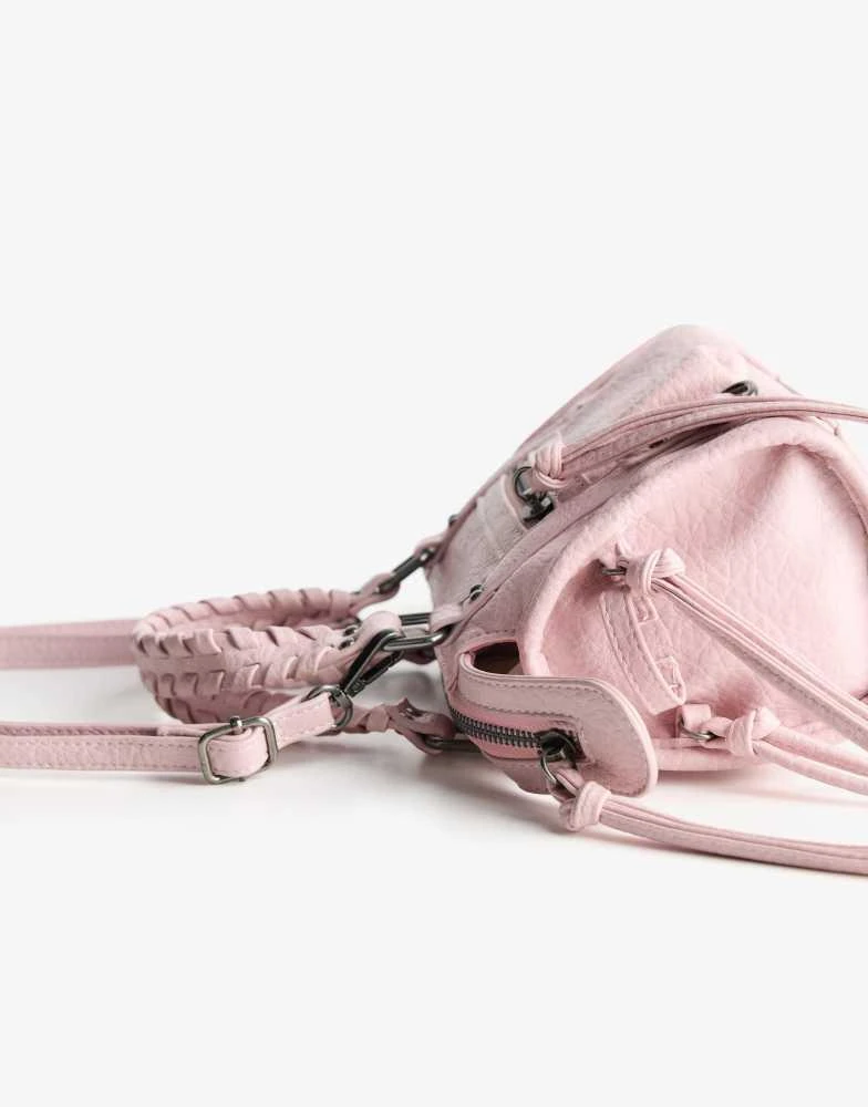 Bershka Bershka Mini bowling bag in pink 4