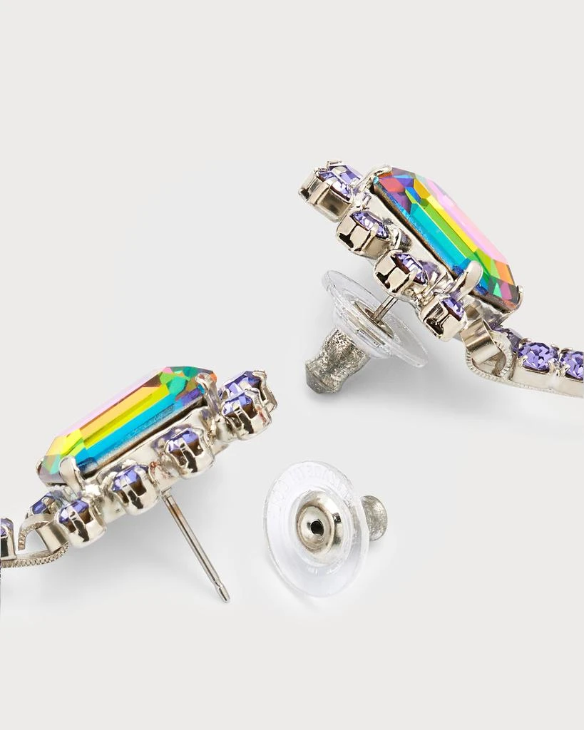 Elizabeth Cole Gaia Linear Crystal Dangle Earrings 4