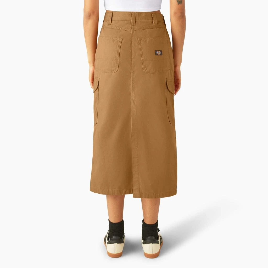 DICKIES Women's Duck Canvas Cargo Midi Skirt 2
