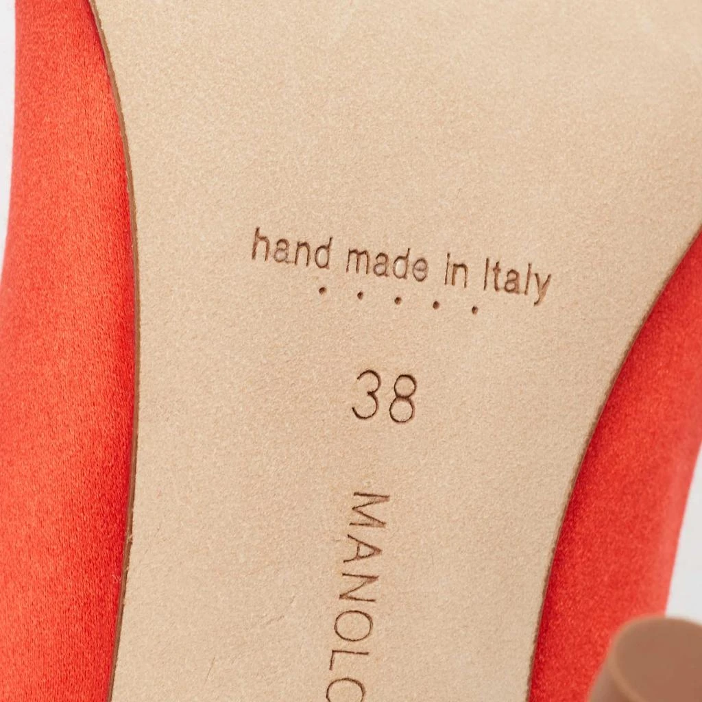 Manolo Blahnik Manolo Blahnik Red Satin Hangisi Pumps Size 38 8