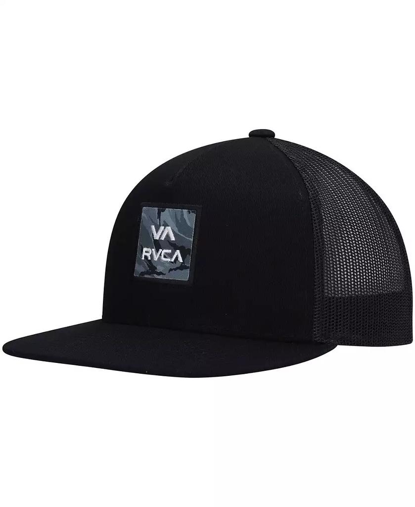 RVCA Big Boys Black ATW Print Trucker Snapback Hat