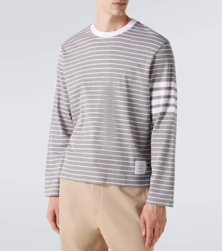 Thom Browne Milano 4-Bar striped cotton T-shirt 3