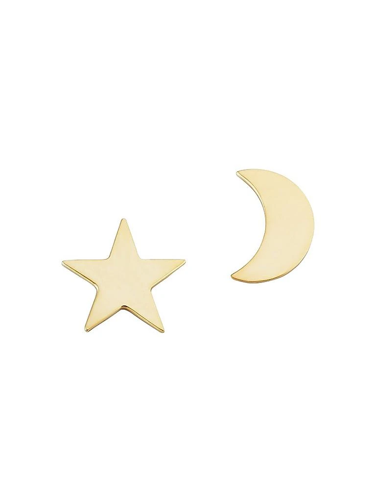 Oradina 14K Yellow Gold Night Sky Studs 1
