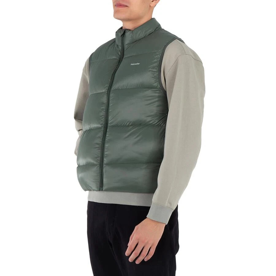 HOLZWEILER Men's Dark Green Shiny Daff Down Vest 2