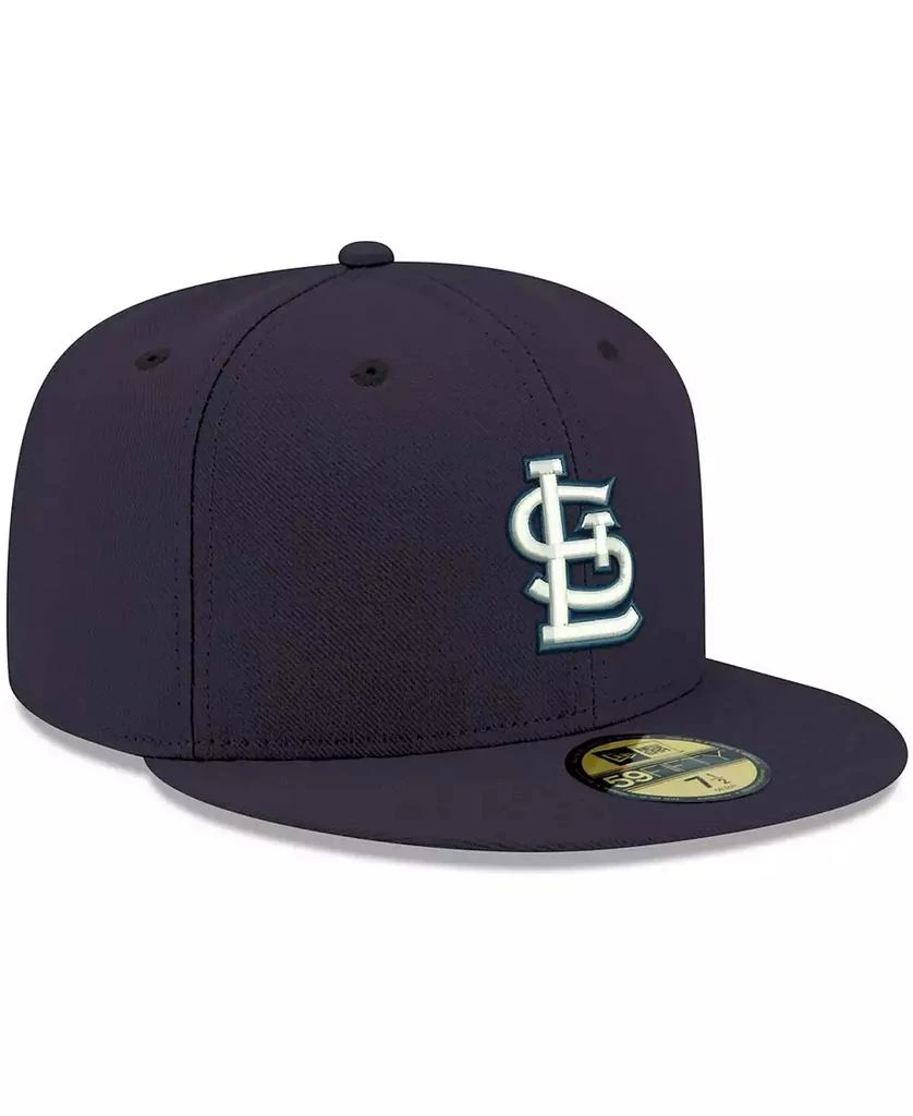 New Era Men's Navy St. Louis Cardinals Logo White 59FIFTY Fitted Hat 3