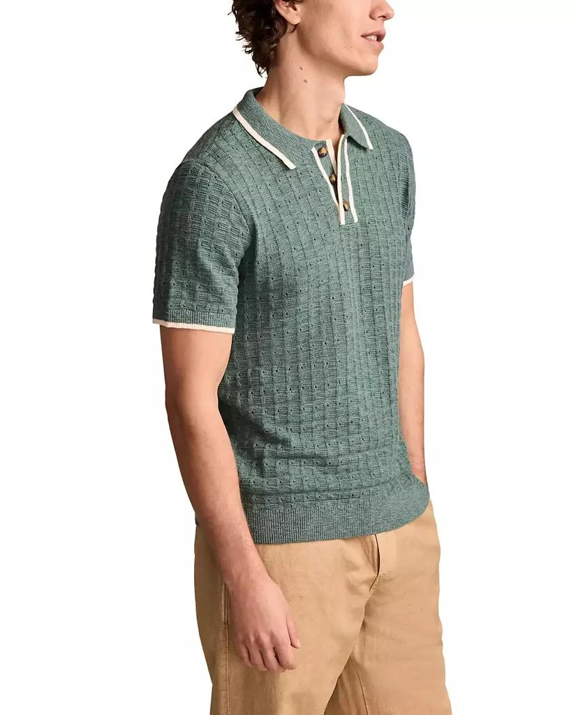 Lucky Brand Men's Short Sleeve Tipped Polo Sweater 3