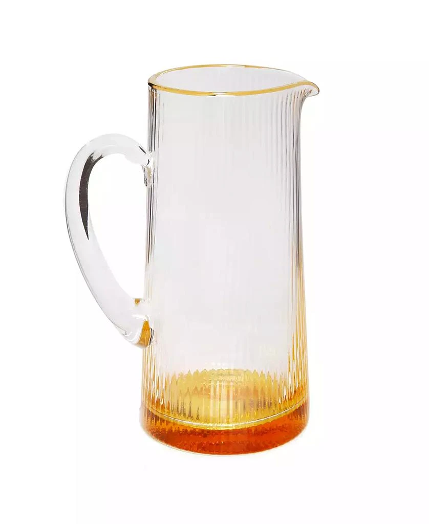 Classic Touch 4" Unique Shaped Decanter with Colored Bottom