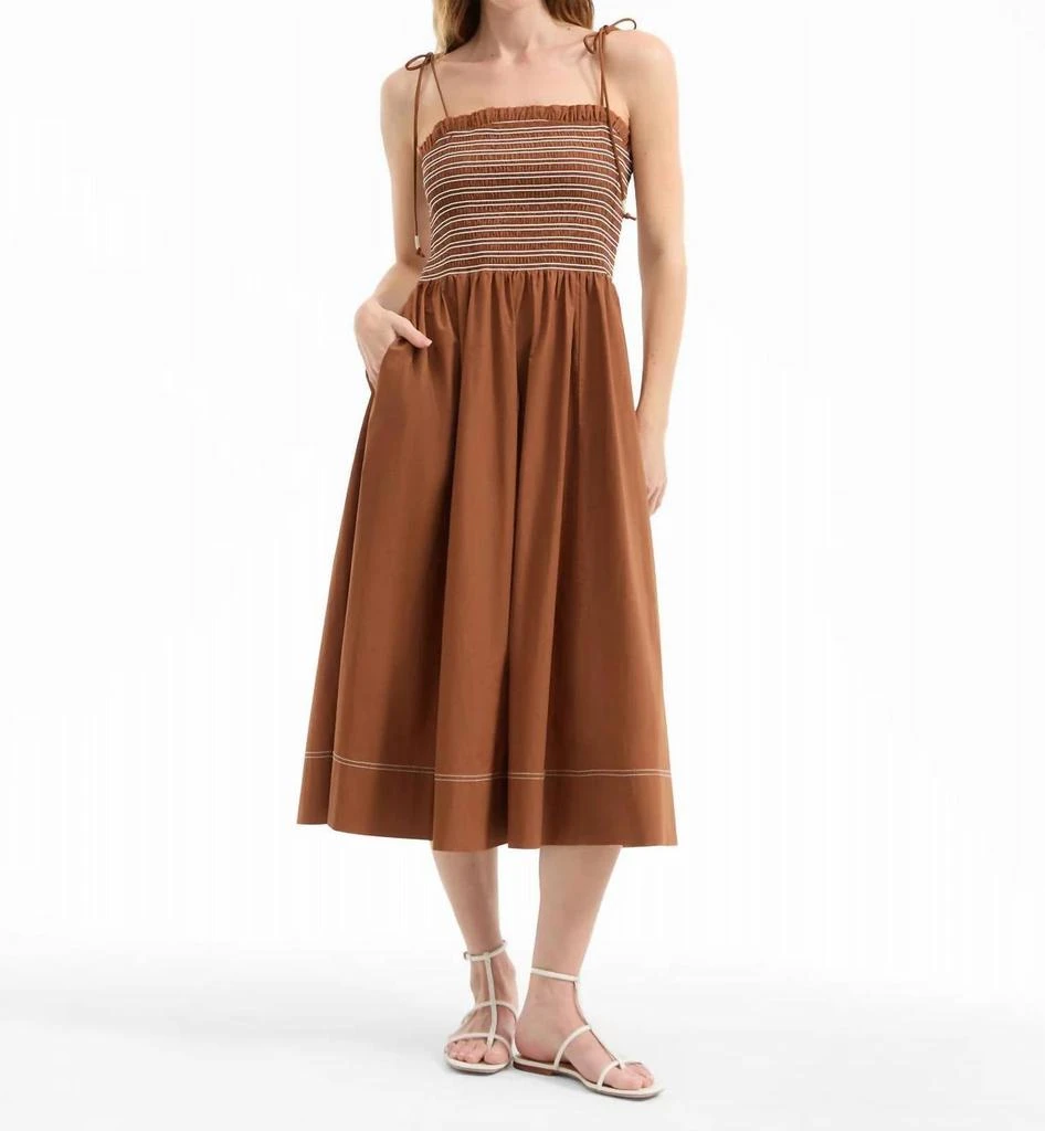 Golden Afternoon Linen Striped Midi-Dress  On Sale Now with Up to 56% Off  | Discover Exclusive Deals & Savings at BeyondStyle  Authentic Rosie  Assoulin  sweetheart|sleeveless|Women's|stripe|women's|premier|midi|sheer|women's  apparel|fit & flare ...