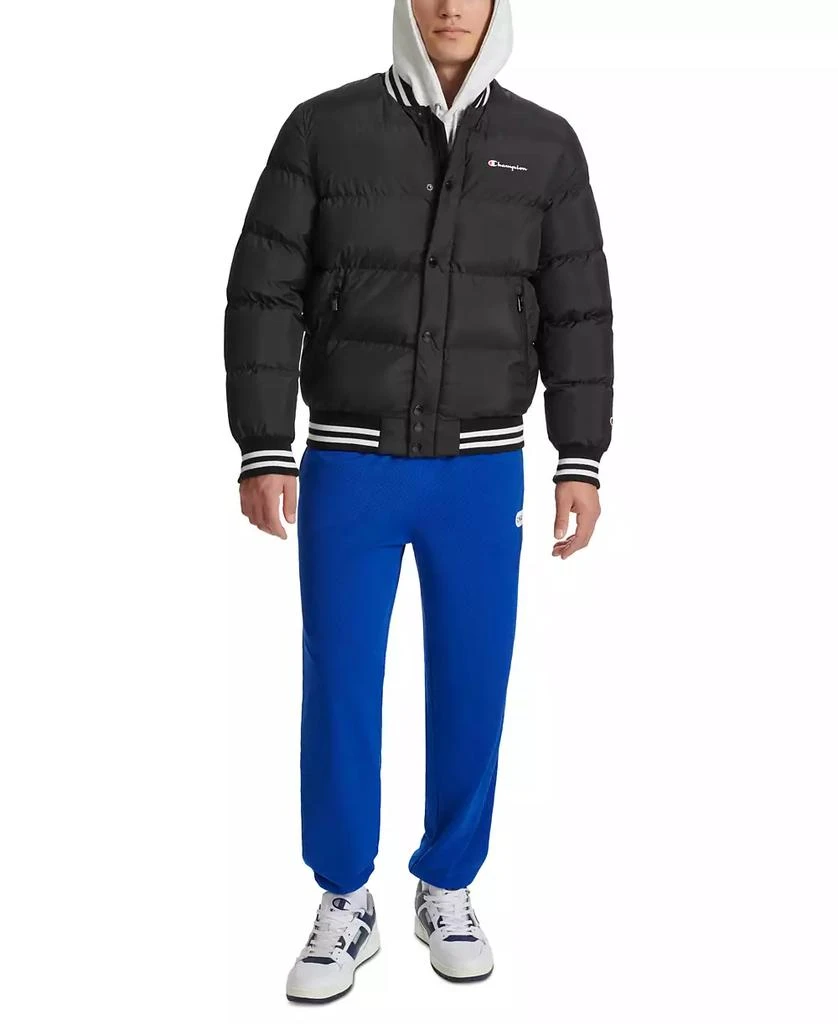 CHAMPION Men's Quilted Full-Zip Varsity Puffer Jacket 6