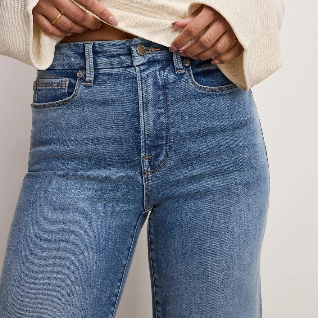 Good American Good Waist Palazzo Light Compression Jeans 4