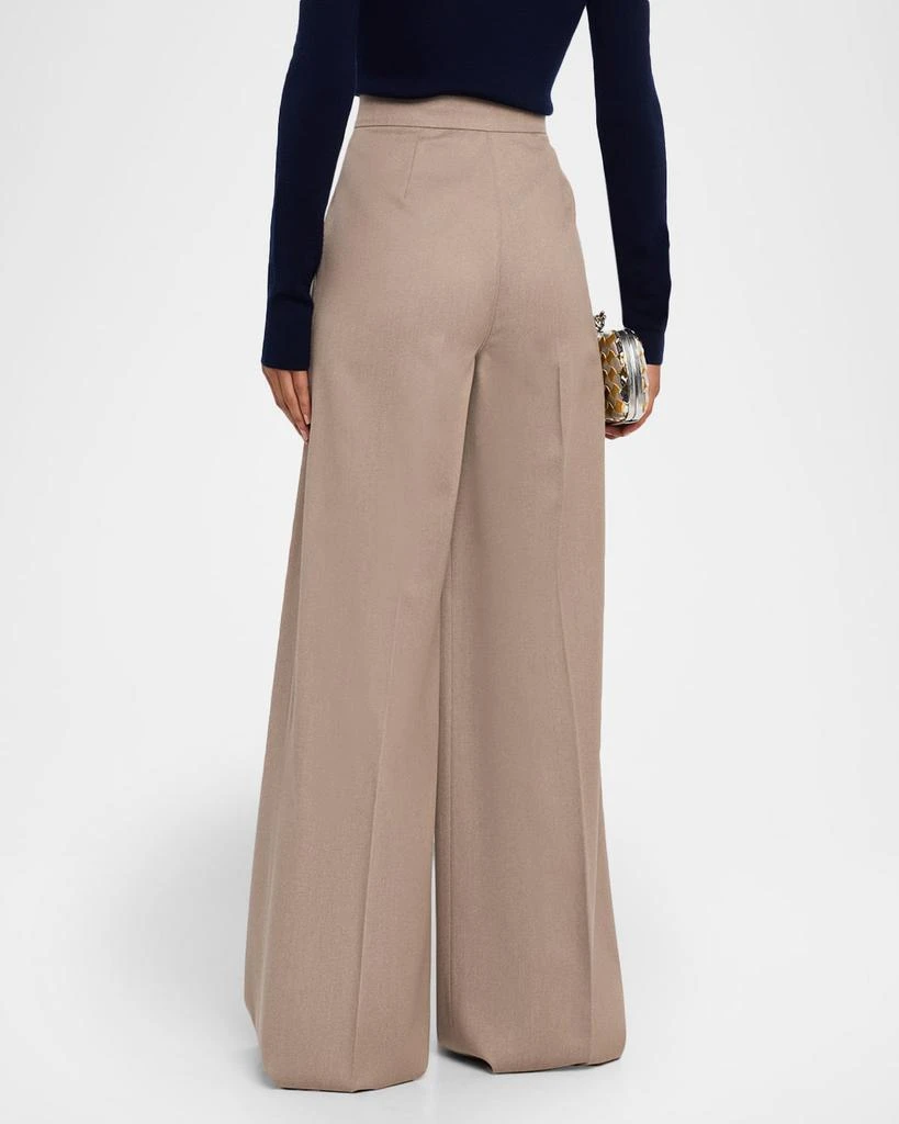 Max Mara Baden Pleated Wide-Leg Wool Pants 3