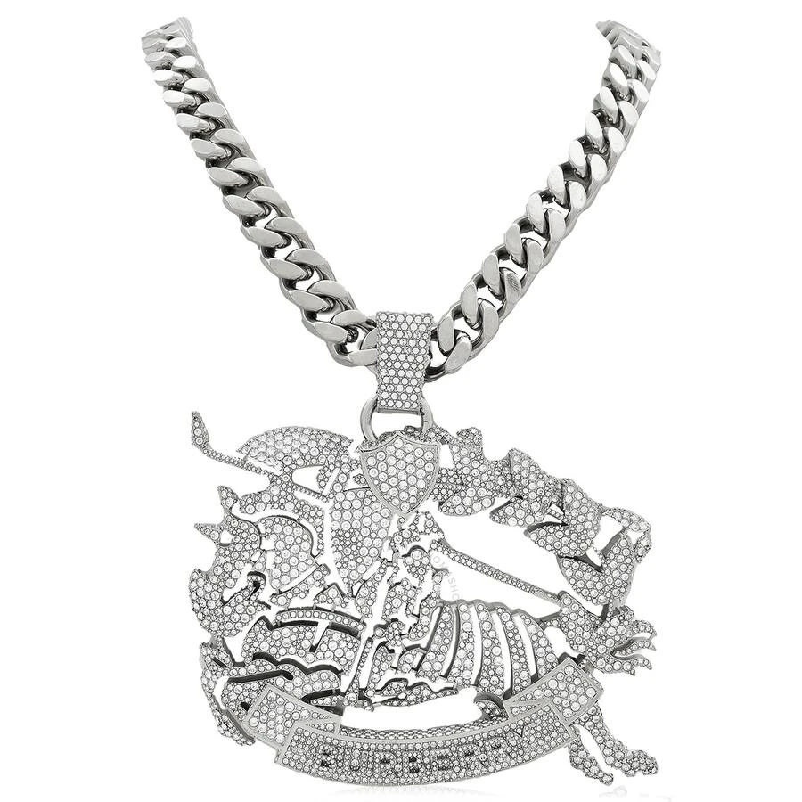 Burberry EKD Palladium Plated Crystal Necklace 1