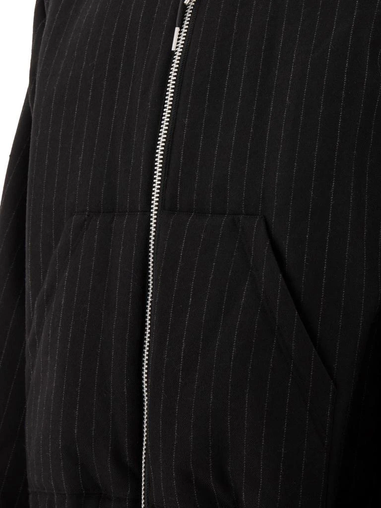 Sacai Hoodie Sacai Pinstriped Zip-Up Hooded Jacket 4