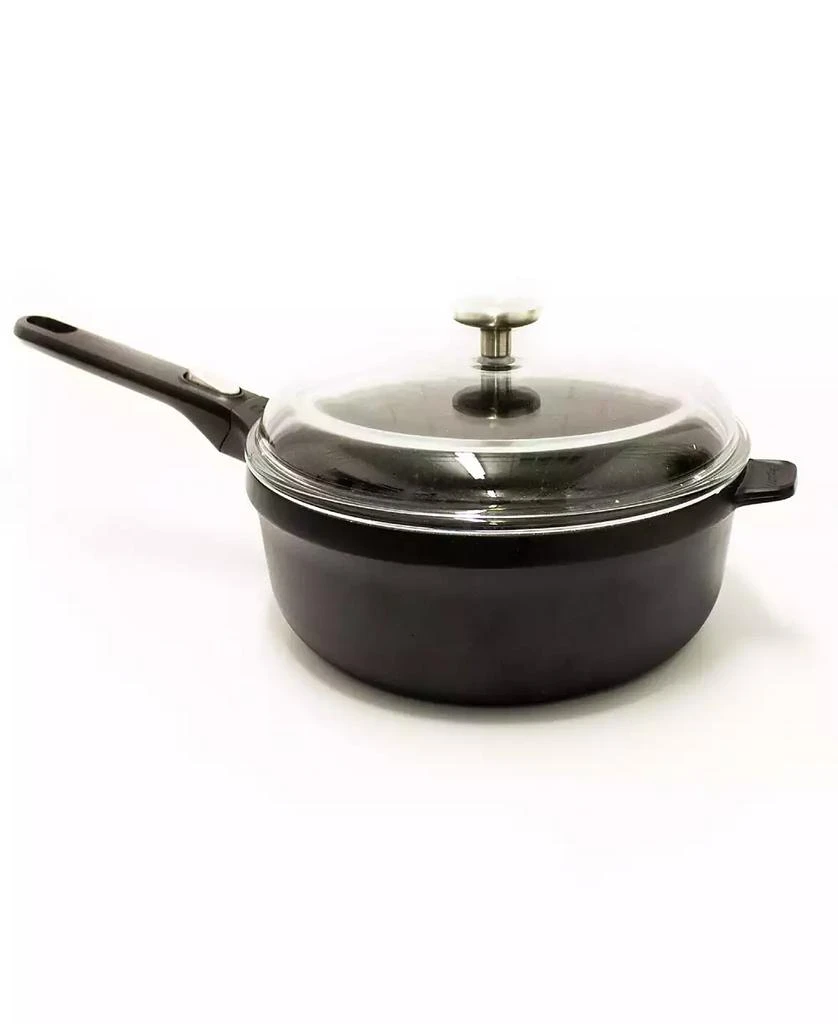 BergHOFF GEM 11" Nonstick Saute Pan 4.6Qt., Detachable Handle, Black, Glass Lid 2