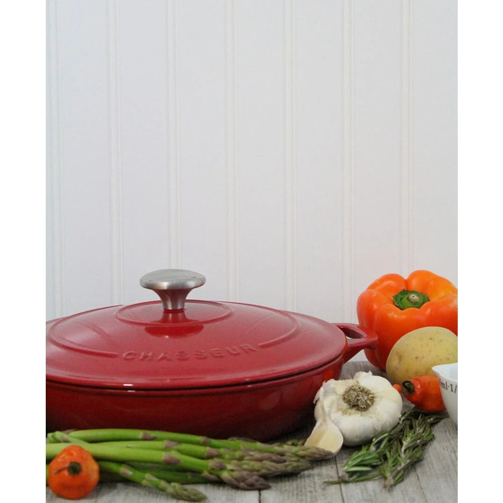 Chasseur French Enameled Cast Iron 1.8 Qt. Braiser with Lid 5