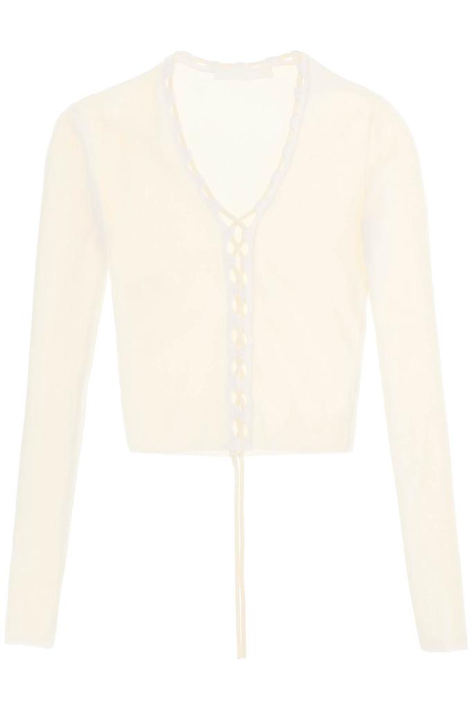 DION LEE lace-up cardigan