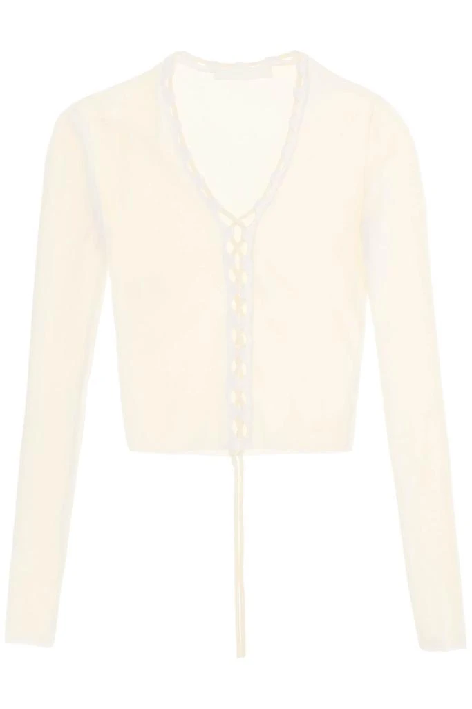 DION LEE lace-up cardigan 1