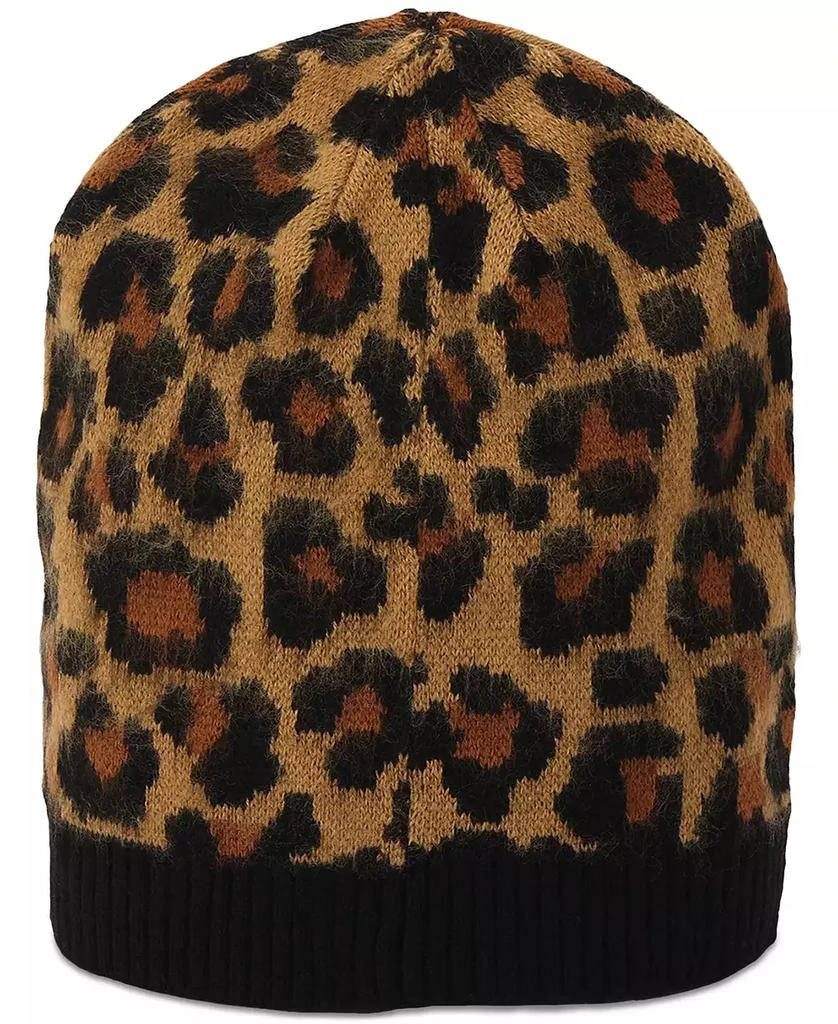 Michael Kors Women's Brushed Three Color Leopard Beanie 2