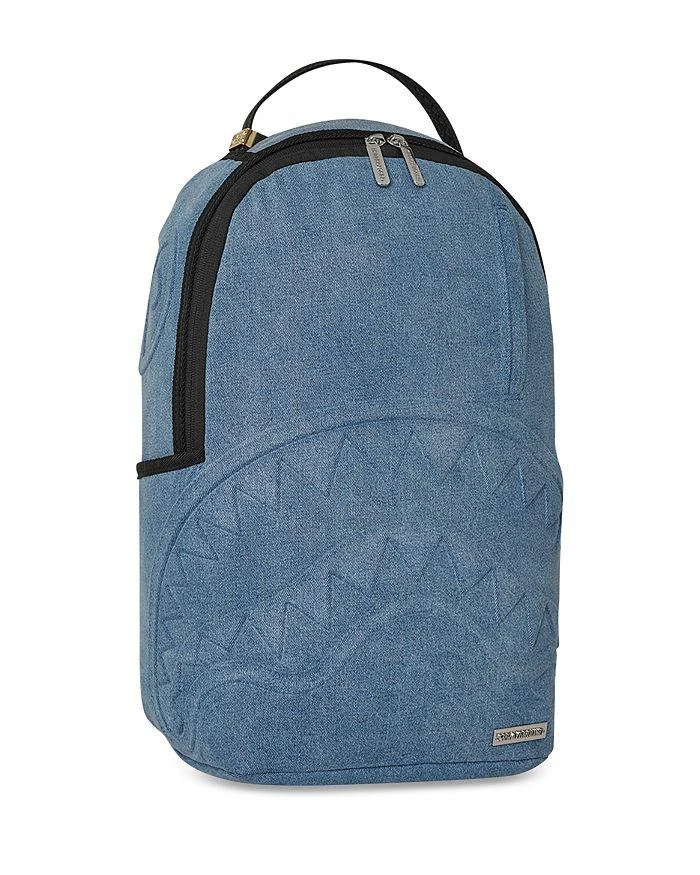 SprayGround Shark Smash Denim DLXS Embossed Backpack 2