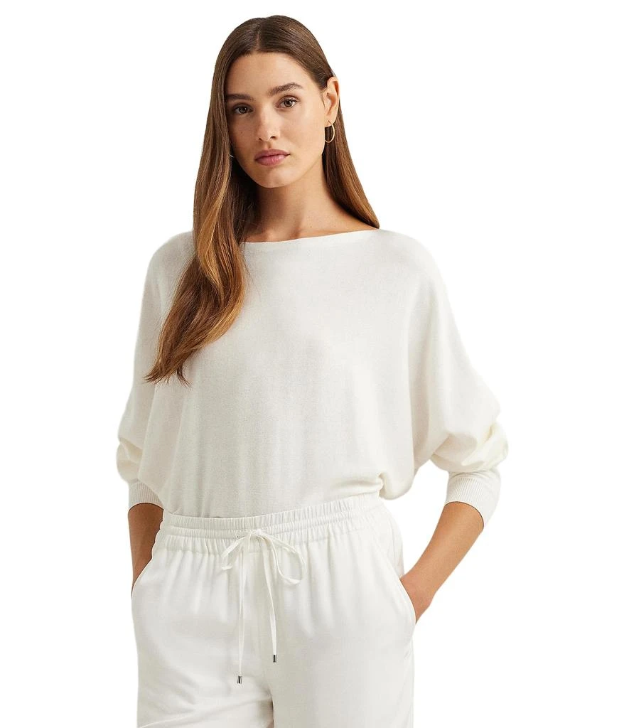 Ralph Lauren Cotton-Blend Dolman-Sleeve Sweater 1