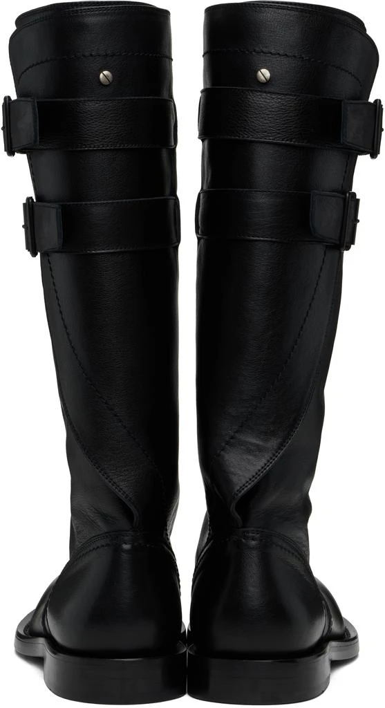 ANN DEMEULEMEESTER Black Uplu Biker Boots 2
