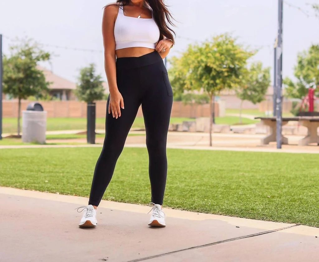 Julia Rose Julia Rose - Stephanie Crossover Full Length Leggings