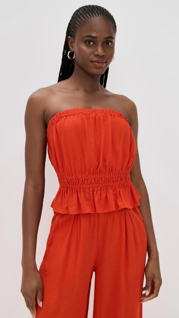 Stateside Linen Cropped Tube Top 1
