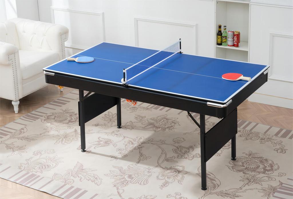 Streamdale Furniture Streamdale 3-in-1 Multi Game Table for Pool, Table Tennis, and Dining