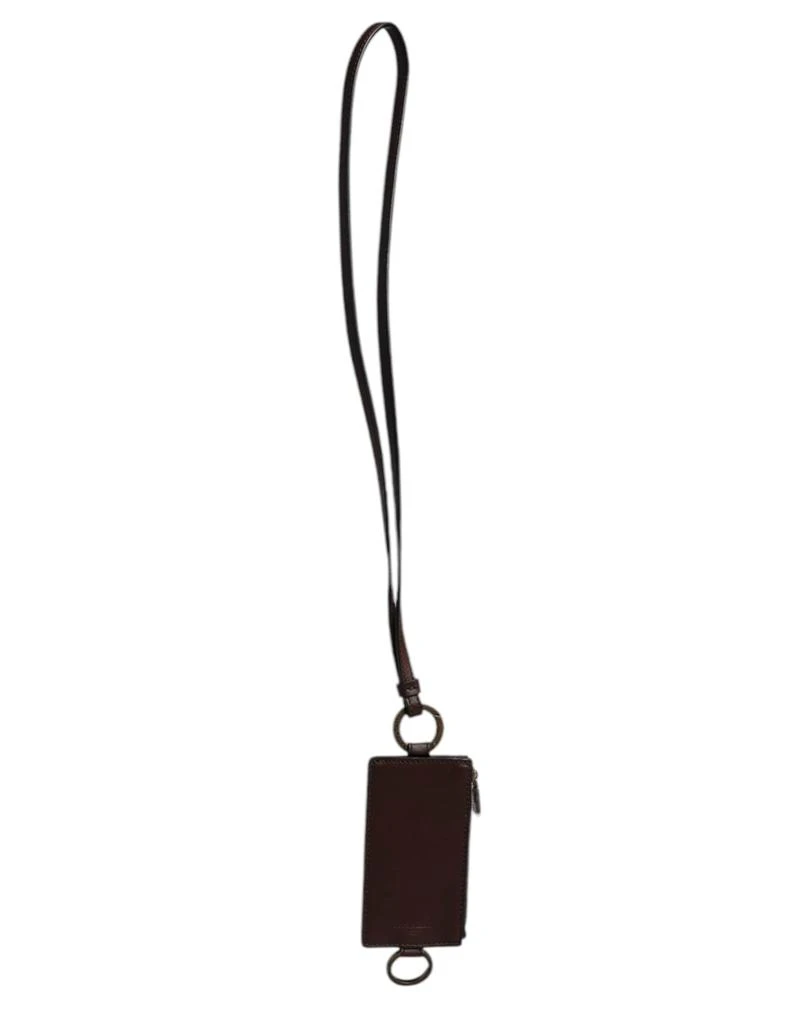Dolce 
Gabbana Calf Leather Lanyard Logo Card Holder Men
s Wallet