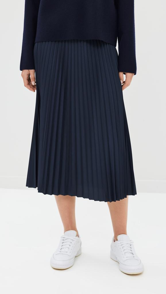 Tibi Nylon Pleating Sunray Pullon Skirt