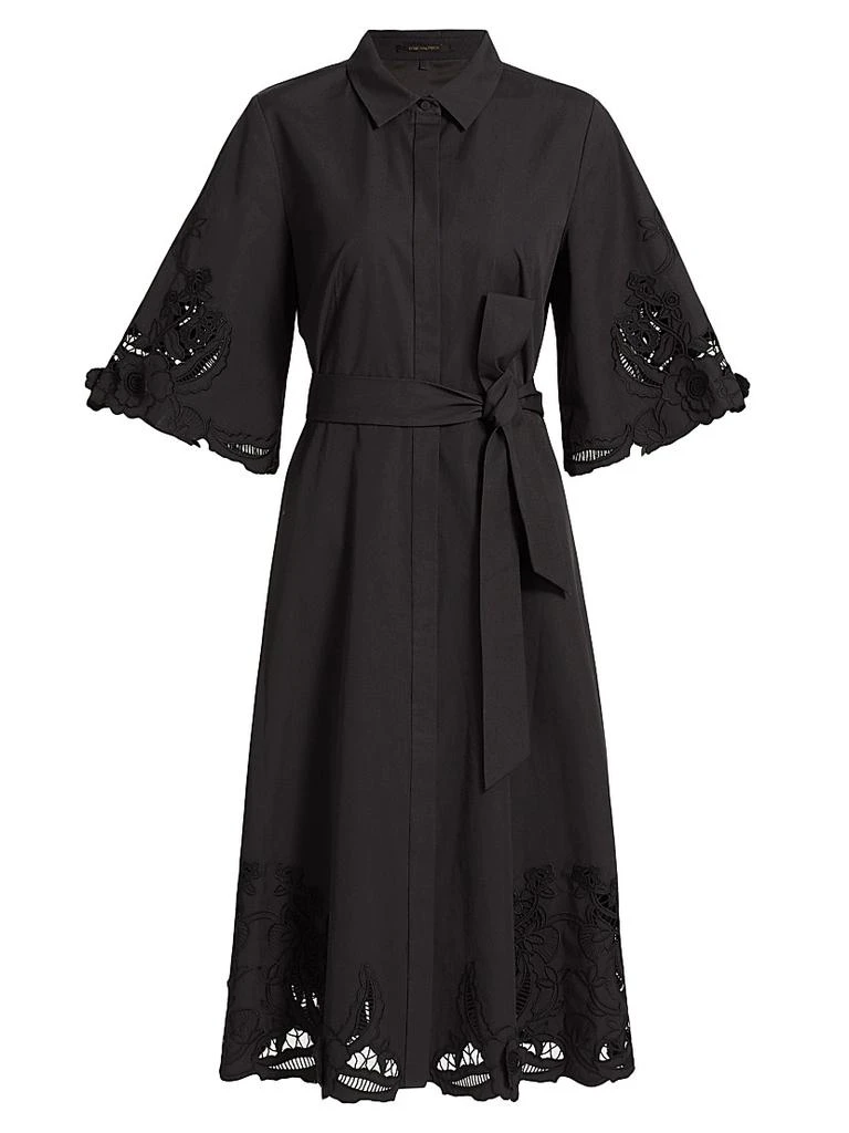 Kobi Halperin Monty Cotton Poplin Tie-Waist Midi-Shirtdress 1