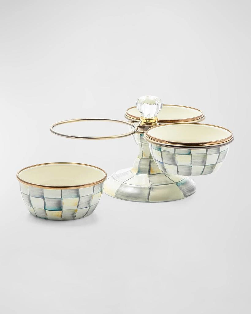 MacKenzie-Childs Sterling Check Triplicity 2